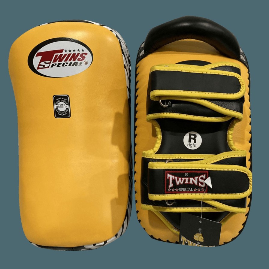 Thai Pads * | Less Expensive Twins Special Kicking Pads Kpl12 Yellow Black