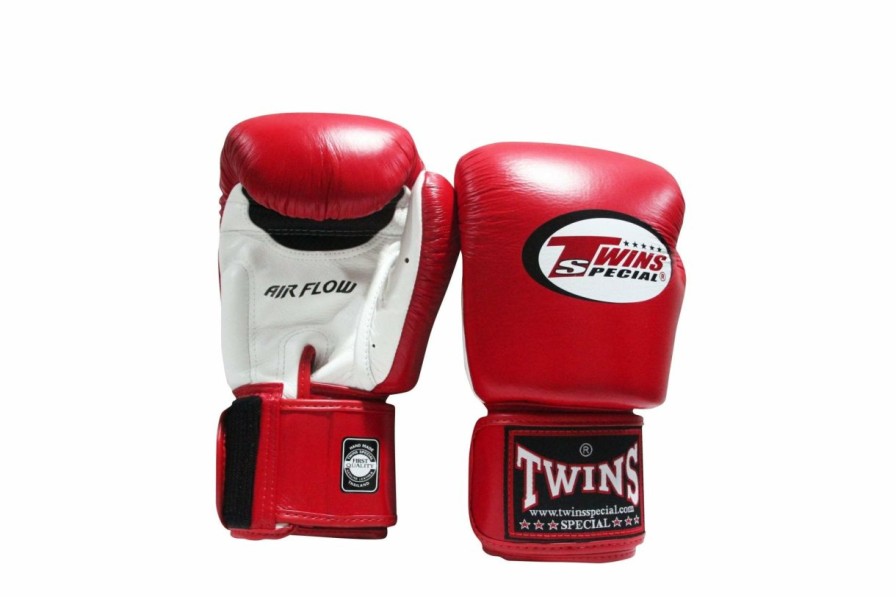 Boxing Gloves * | Online Sale Twins Special Boxing Gloves Bgvla2 Air Flow Wh/Rd/Bk Red Front