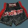 Muay Thai Shorts * | Fire Sale Twins Special Shorts T-22 Bk/Rd