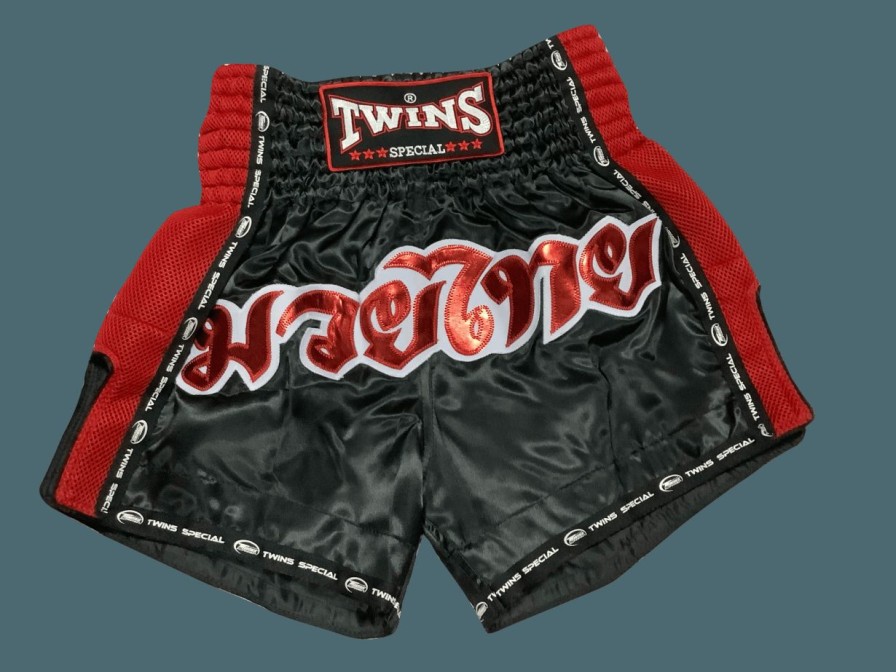 Muay Thai Shorts * | Fire Sale Twins Special Shorts T-22 Bk/Rd