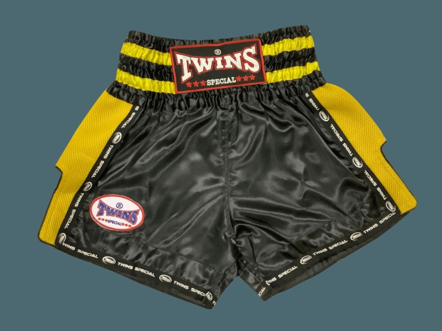 Muay Thai Shorts * | Clearance Sale Twins Special Shorts Tws-924 Black Yellow