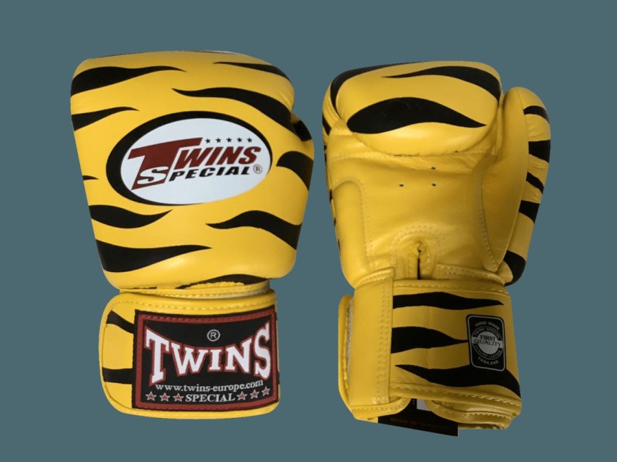 Boxing Gloves * | Best Sale Twins Special Boxing Gloves Fbgvl3-2 Zebra Yellow