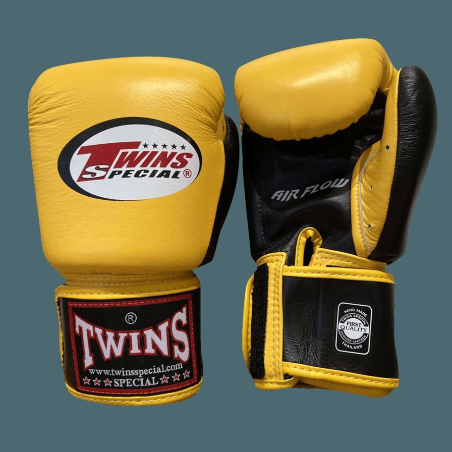 Boxing Gloves * | Special Twins Special Boxing Gloves Bgvla-2T Bk/Ye/Bk Yellow Front