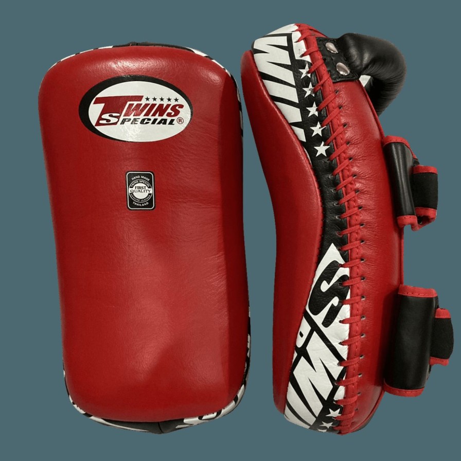 Thai Pads * | Clearance Sale Twins Special Kicking Pads Kpl10 Red Black