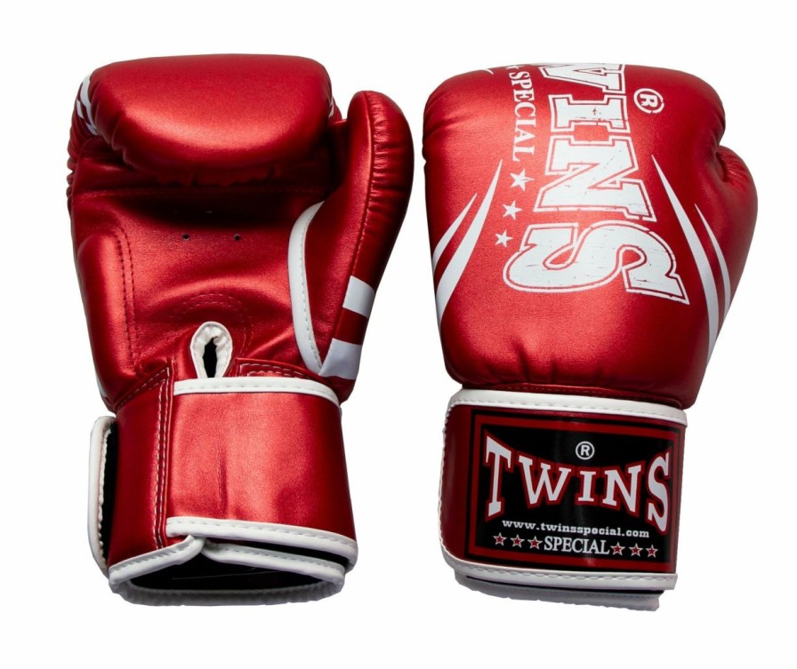 Boxing Gloves * | Crazy Deals Twins Special Boxing Gloves Fbgvs3-Tw6 Metallic Red