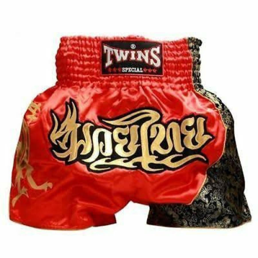 Muay Thai Shorts * | Best-Selling Twins Special Shorts T-151 Red/Gold