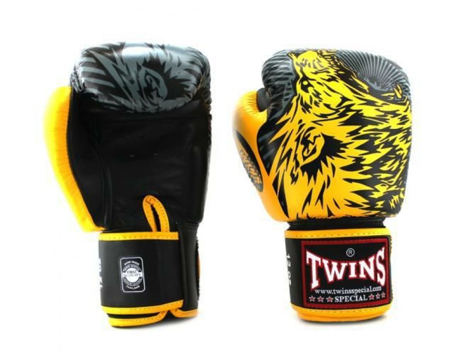 Boxing Gloves * | Promotions Twins Special Boxing Gloves Fbgvl3-50 Yellow/Black