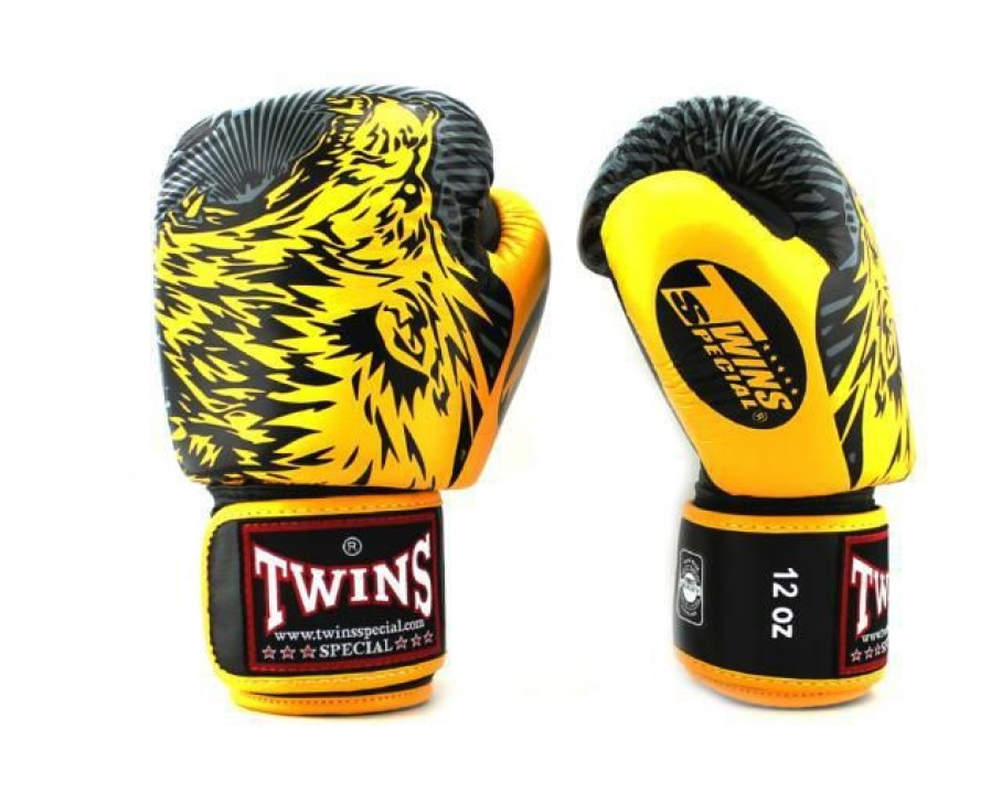 Boxing Gloves * | Promotions Twins Special Boxing Gloves Fbgvl3-50 Yellow/Black