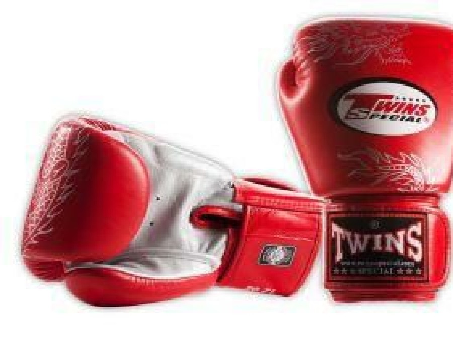 Boxing Gloves * | Crazy Deals Twins Special Boxing Gloves Fbgvl3-6S Silver/Red