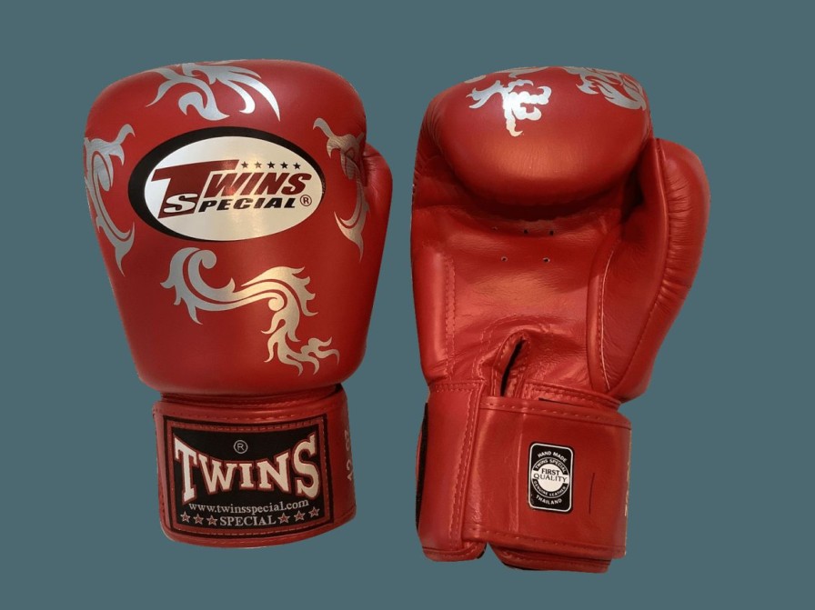 Boxing Gloves * | Promotions Twins Special Boxing Gloves Fbgvl3-30S Red/Silver