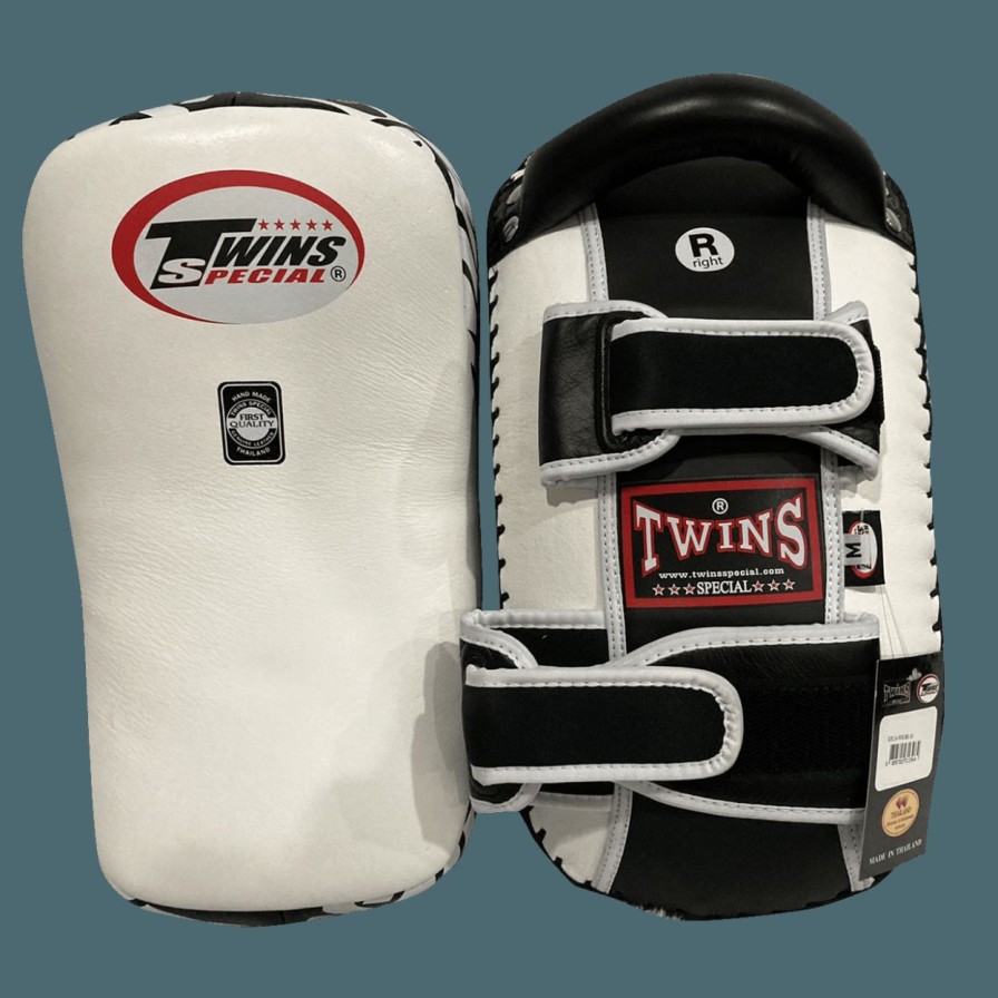 Thai Pads * | Special Offers Twins Special Kicking Pads Kpl10 White Black