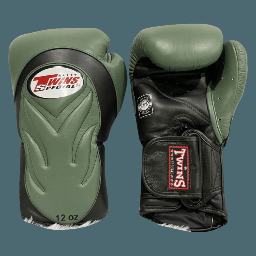 Boxing Gloves * | Fashionable Twins Special Bgvl6 Black Olive Boxing Gloves