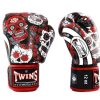 Boxing Gloves * | Discount Twins Special Boxing Gloves Fbgvl3-53 Skull Red/Black